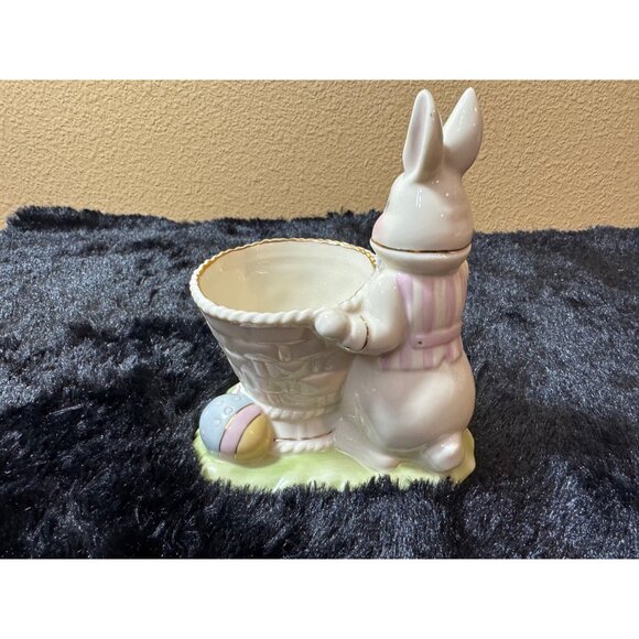 Lenox Occasions Easter Bunny Votive Candle Holder Easter Basket - Picture 4 of 7
